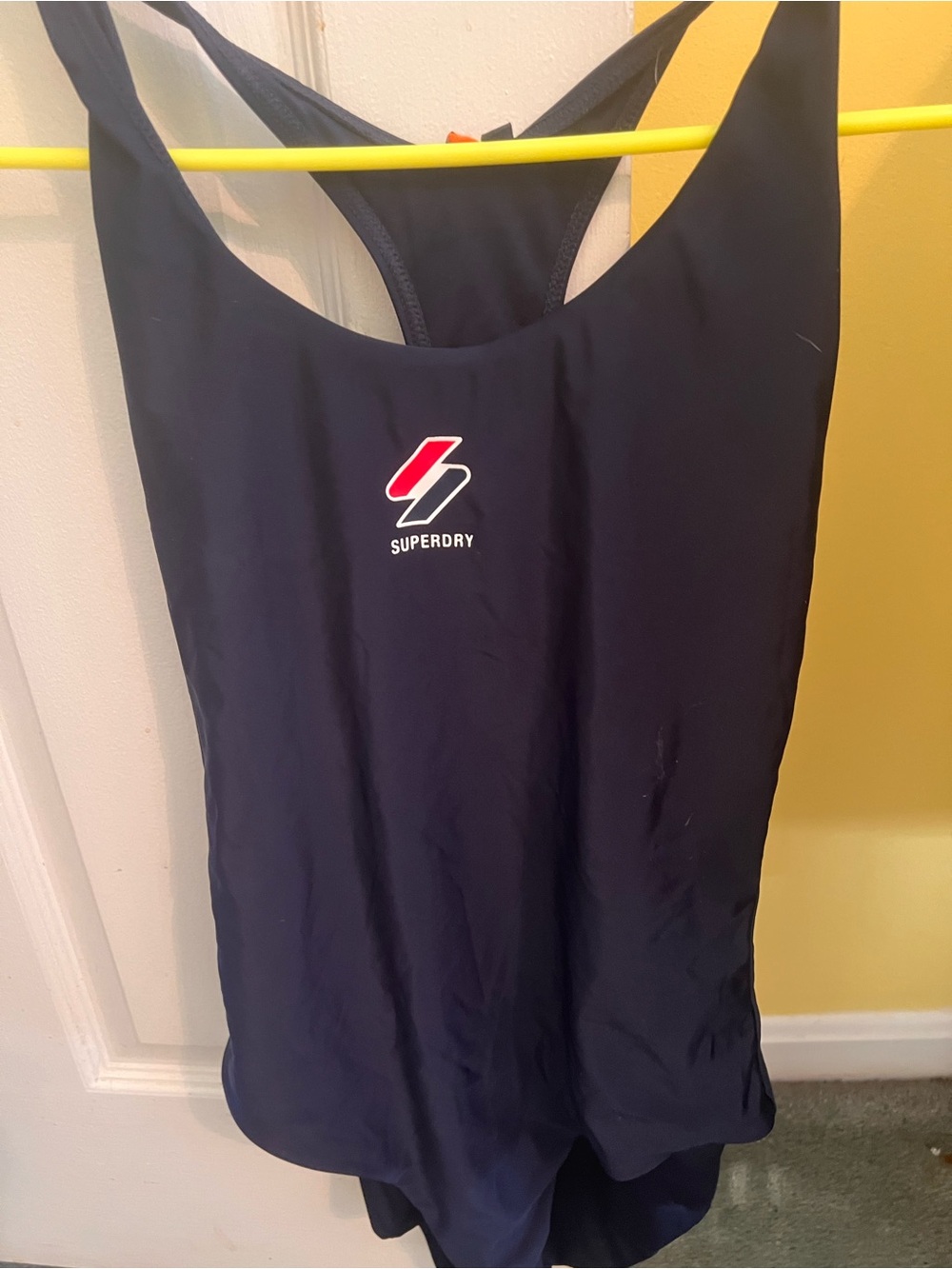 Superdry Navy One-Piece Swim with Red Accent Logo